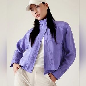 Athleta Arrival Jacket In Dark Adonis Blue/Purple Size M
